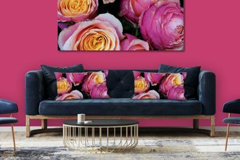 Ensemble de coussins photo décoratifs (2 pièces), motif : rêve de rose - taille : 80 x 40 cm - housse de coussin premium, coussin décoratif, coussin décoratif, coussin photo, housse de coussin 2