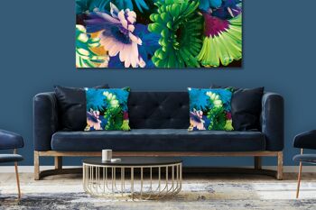 Ensemble de coussins photo décoratifs (2 pièces), motif : Fleurs magnifiques - taille : 40 x 40 cm - housse de coussin haut de gamme, coussin décoratif, coussin décoratif, coussin photo, housse de coussin 3
