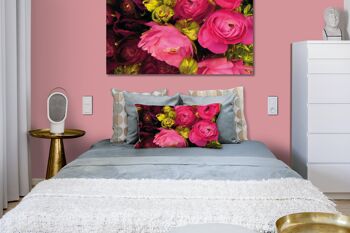 Ensemble de coussins photo décoratifs (2 pièces), motif : mer de roses - taille : 80 x 40 cm - housse de coussin premium, coussin décoratif, coussin décoratif, coussin photo, housse de coussin 5