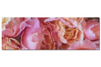 Collection de peintures murales 2 - Motif b : Rêve de rose - panorama sur 3:1 - nombreuses tailles et matériaux - motif d'art photo exclusif sous forme d'image sur toile ou d'image en verre acrylique pour la décoration murale