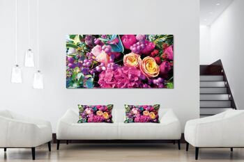 Ensemble de coussins photo décoratifs (2 pièces), motif : monde floral rêveur 1 - taille : 80 x 40 cm - housse de coussin premium, coussin décoratif, coussin décoratif, coussin photo, housse de coussin 5