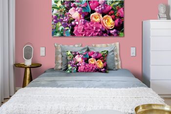 Ensemble de coussins photo décoratifs (2 pièces), motif : monde floral rêveur 1 - taille : 80 x 40 cm - housse de coussin premium, coussin décoratif, coussin décoratif, coussin photo, housse de coussin 6