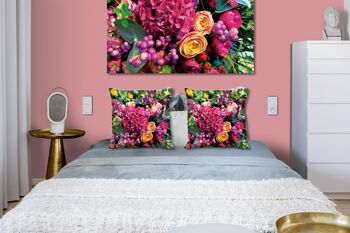 Ensemble de coussins photo décoratifs (2 pièces), motif : monde floral rêveur 2 - taille : 40 x 40 cm - housse de coussin haut de gamme, coussin décoratif, coussin décoratif, coussin photo, housse de coussin 3