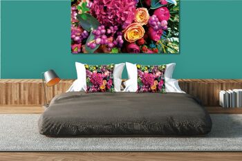 Ensemble de coussins photo décoratifs (2 pièces), motif : monde floral rêveur 2 - taille : 40 x 40 cm - housse de coussin haut de gamme, coussin décoratif, coussin décoratif, coussin photo, housse de coussin 4