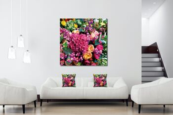 Ensemble de coussins photo décoratifs (2 pièces), motif : monde floral rêveur 2 - taille : 40 x 40 cm - housse de coussin haut de gamme, coussin décoratif, coussin décoratif, coussin photo, housse de coussin 5
