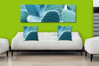 Ensemble de coussins photo décoratifs (2 pièces), motif : monde des cactus 3 - taille : 40 x 40 cm - housse de coussin premium, coussin décoratif, coussin décoratif, coussin photo, housse de coussin 4