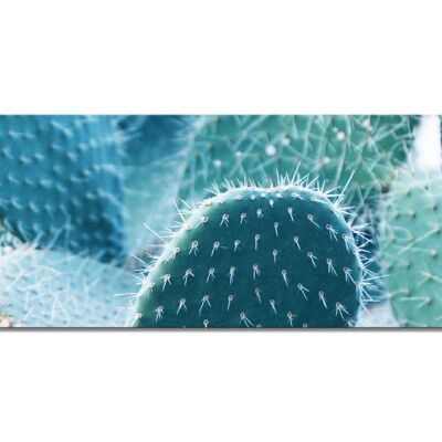 Mural: Mundo de cactus 3 - Paisaje panorámico 3:1 - Muchos tamaños y materiales - Motivo de arte fotográfico exclusivo como cuadro de lienzo o cuadro de vidrio acrílico para decoración de paredes