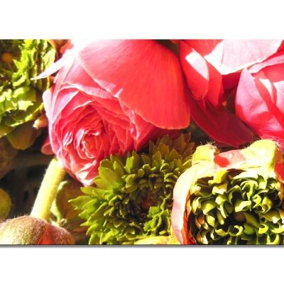 Mural: Peonies - landscape format 2:1 - many sizes & materials - exclusive photo art motif as a canvas picture or acrylic glass picture for wall decoration