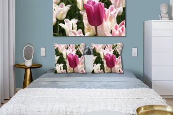 Ensemble de coussins photo décoratifs (2 pièces), motif : Tulip Sea 12 - taille : 40 x 40 cm - housse de coussin premium, coussin décoratif, coussin décoratif, coussin photo, housse de coussin 4