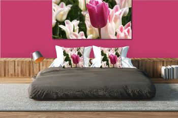 Ensemble de coussins photo décoratifs (2 pièces), motif : Tulip Sea 12 - taille : 40 x 40 cm - housse de coussin premium, coussin décoratif, coussin décoratif, coussin photo, housse de coussin 5