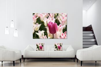 Ensemble de coussins photo décoratifs (2 pièces), motif : Tulip Sea 12 - taille : 40 x 40 cm - housse de coussin premium, coussin décoratif, coussin décoratif, coussin photo, housse de coussin 6