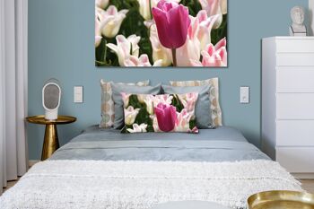 Ensemble de coussins photo décoratifs (2 pièces), motif : Tulip Sea 12 - taille : 80 x 40 cm - housse de coussin premium, coussin décoratif, coussin décoratif, coussin photo, housse de coussin 4