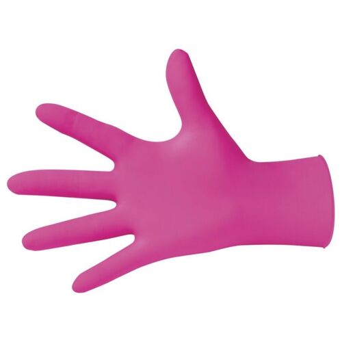 GANTS EN NITRILE NON POUDRÉS ROSE – Taille M