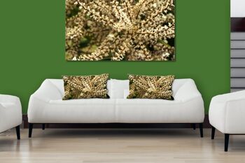 Ensemble de coussins photo décoratifs (2 pièces), motif : arbuste blanc - taille : 80 x 40 cm - housse de coussin premium, coussin décoratif, coussin déco, coussin photo, housse de coussin 3