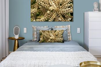 Ensemble de coussins photo décoratifs (2 pièces), motif : arbuste blanc - taille : 80 x 40 cm - housse de coussin premium, coussin décoratif, coussin déco, coussin photo, housse de coussin 4