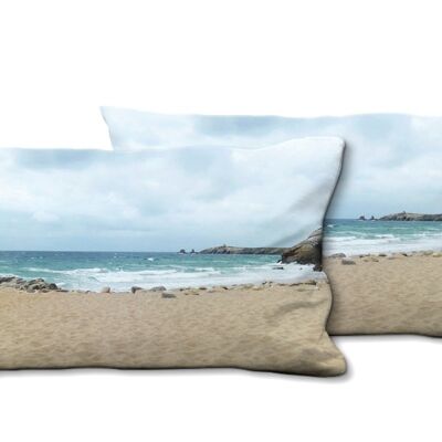 Set di cuscini decorativi con foto (2 pezzi), motivo: Brittany mon amour 6 - dimensioni: 80 x 40 cm - fodera per cuscino premium, cuscino decorativo, cuscino decorativo, cuscino fotografico, fodera per cuscino