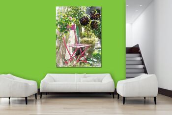 Papier peint : chaise pliante rose - format portrait 3:4 - nombreuses tailles et matériaux - motif d'art photographique exclusif sous forme d'image sur toile ou d'image en verre acrylique pour la décoration murale 5