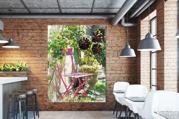 Papier peint : chaise pliante rose - format portrait 3:4 - nombreuses tailles et matériaux - motif d'art photographique exclusif sous forme d'image sur toile ou d'image en verre acrylique pour la décoration murale 7