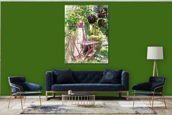 Papier peint : chaise pliante rose - format portrait 3:4 - nombreuses tailles et matériaux - motif d'art photographique exclusif sous forme d'image sur toile ou d'image en verre acrylique pour la décoration murale 11