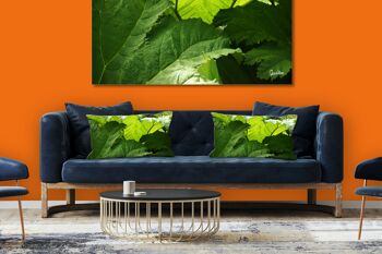 Ensemble de coussins photo décoratifs (2 pièces), motif : forêt de feuilles 2 - taille : 80 x 40 cm - housse de coussin premium, coussin décoratif, coussin décoratif, coussin photo, housse de coussin 3