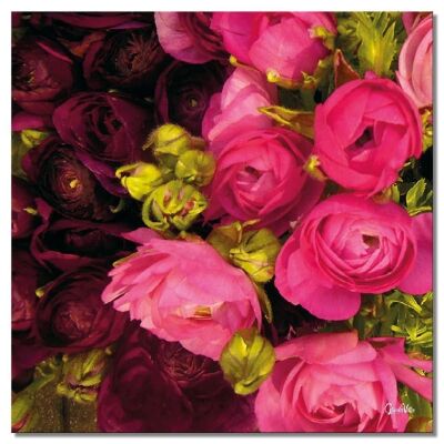 Mural: Sea of Roses - square 1:1 - many sizes & materials - exclusive photo art motif as a canvas or acrylic glass picture for wall decoration