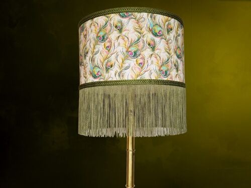 35cm Drum Fabric and fringed Lampshade Liberty London Limited Edition Fabric