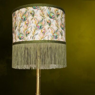 35cm Drum Fabric and fringed Lampshade Liberty London Limited Edition Fabric