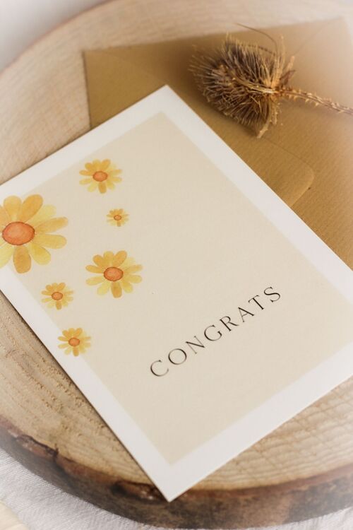 Greeting Card | Congrats sunflowers
