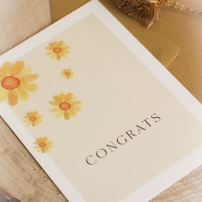 Greeting Card | Congratulations sunflowers
