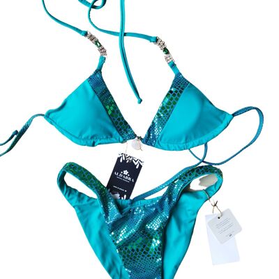 CONJUNTO BIKINI Y BRAGUITA VERDE