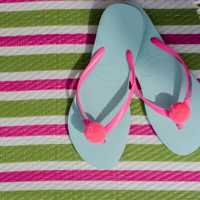 Set di clip mini pom pom rosa da 4