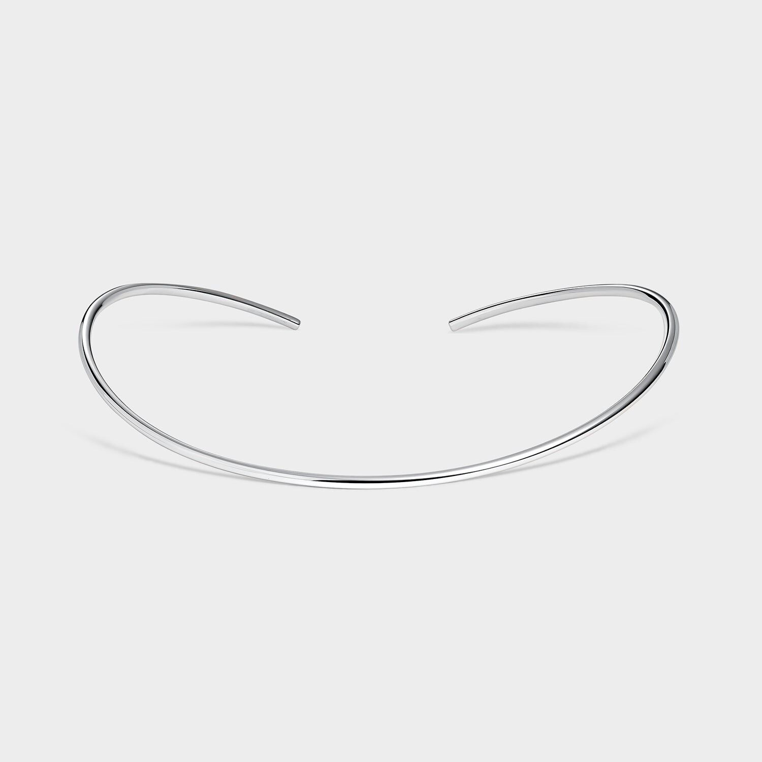 Collar rígido semiabierto plata