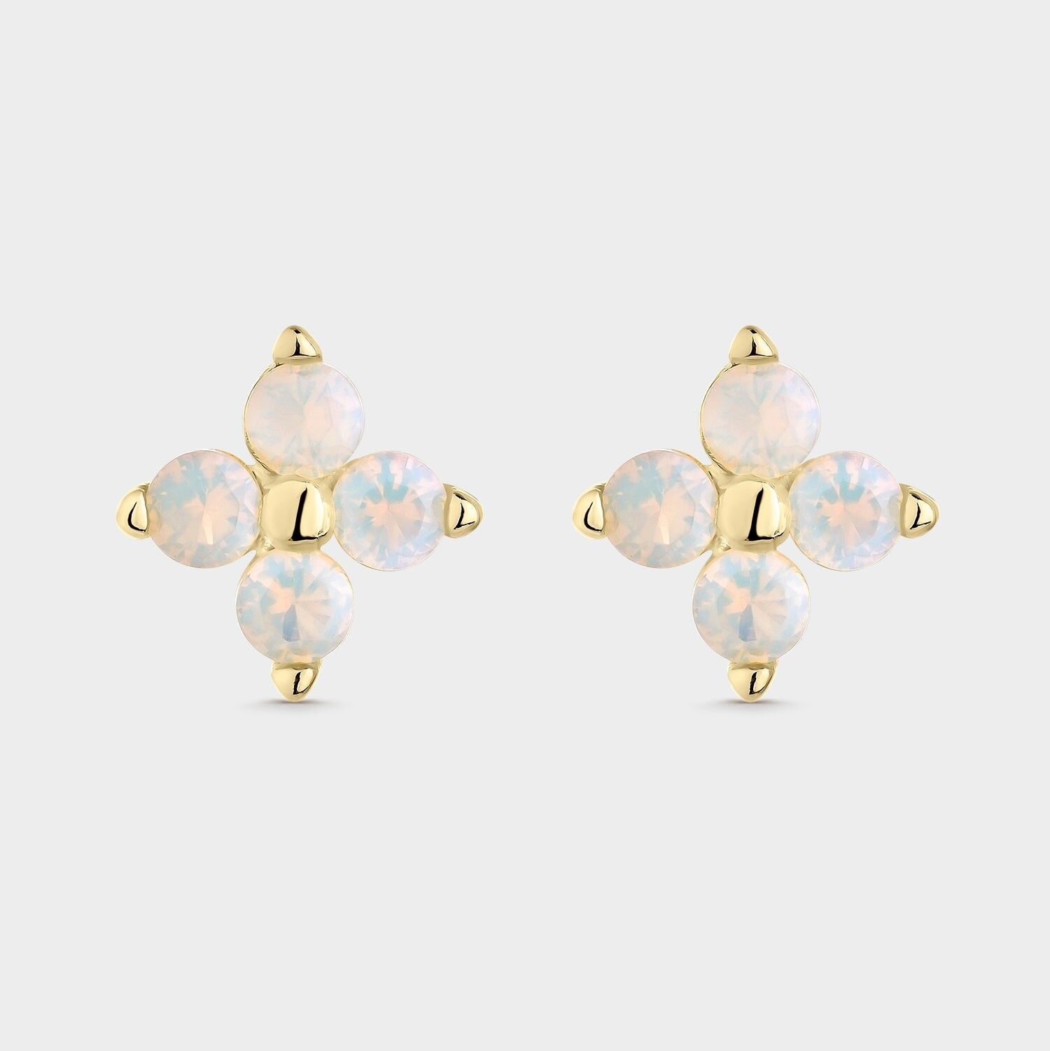 Orecchini a fiore placcati oro