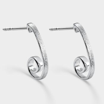 Boucles d'oreilles spirale argent 2