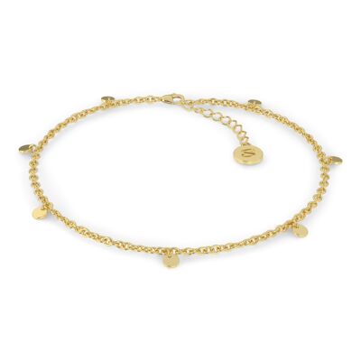 Infinity Sign Anklet "Coin" - Gold - S015