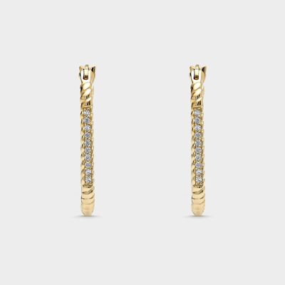 10mm zircon gold earrings