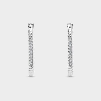 Boucles d'oreilles argent rectangulaires 10mm 1