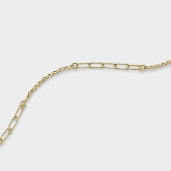 Bracelet en or avec noeud et maillons rectangulaires 2