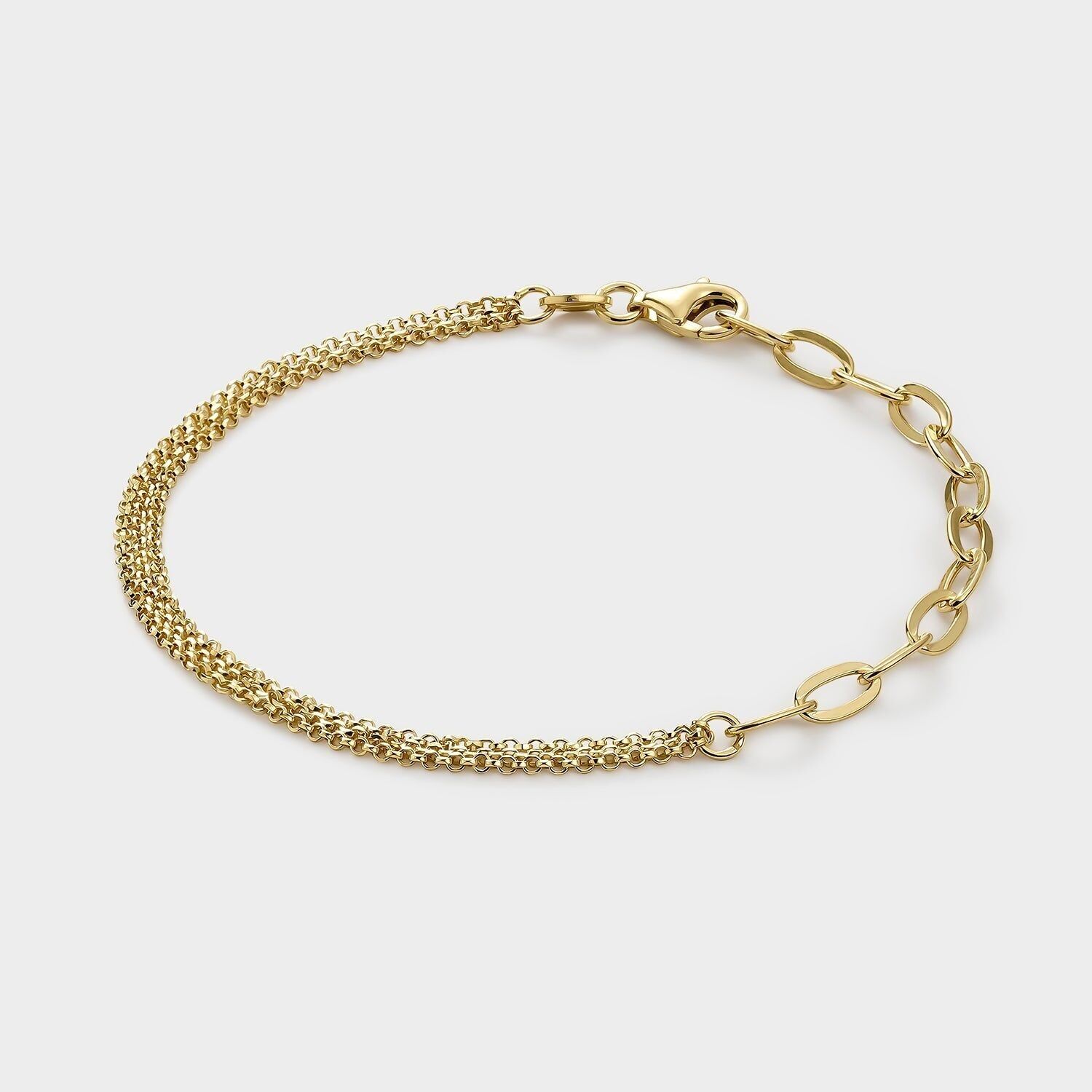 Bracciale in argento placcato oro giallo