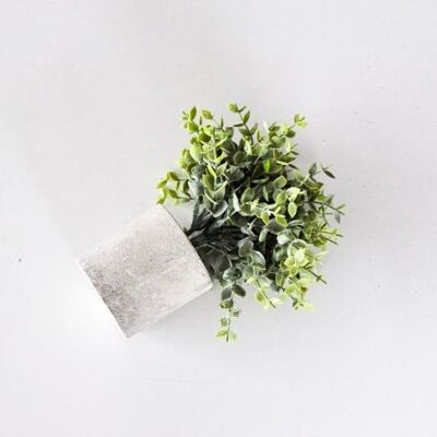 Ausverkauf – 30 % – Topf mit grünem Blattwerk, D7 x H18 cm – Kunstpflanze
