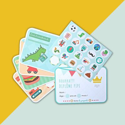 Sistema de recompensas de aventura - Entrenamiento para ir al baño - Para niños pequeños - Tablas de recompensas - Pegatinas
