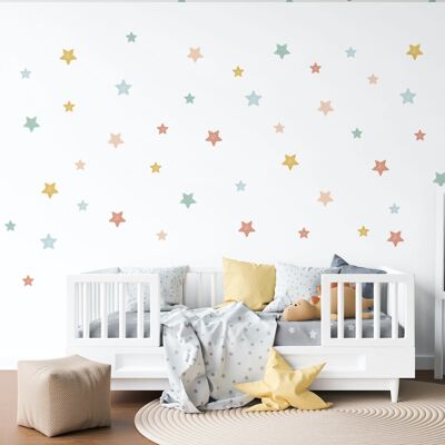 Pegatinas de pared de estrellas arcoíris desvanecidas