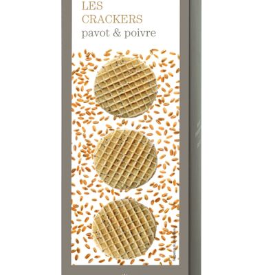 Poppy pepper crackers 95g