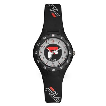 38-204-104 - Montre enfant quartz Fila - Bracelet silicone - 3 aiguilles