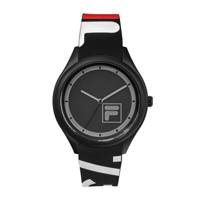 38-321-102 - Montre mixte quartz Fila - Bracelet silicone - 3 aiguilles