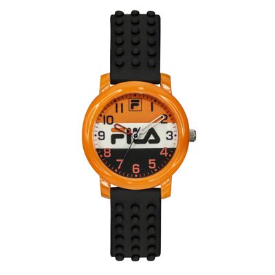 38-203-005 - Montre enfant quartz Fila - Bracelet silicone - 3 aiguilles