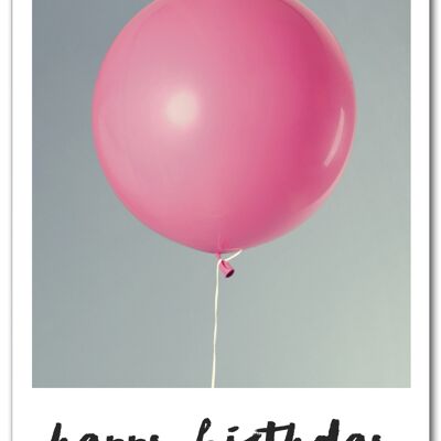 Postkarte "Happy Birthday" - Luftballon
