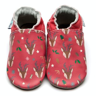 Scarpe per bambini/neonati in pelle - L'aiutante di Babbo Natale