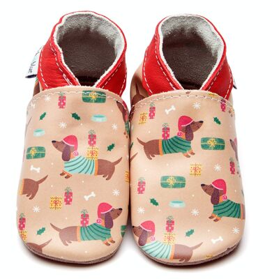 Leather Children's/Baby shoes - Winter Dogs