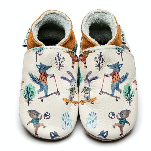 Leather Children's/Baby shoes - Forest Fun